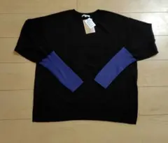 niko and... ブラック/ブルー ニットセーター L