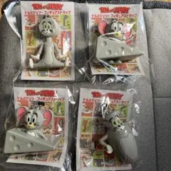 トムとジェリーフィギュアストラップ　４個セットまとめ売り