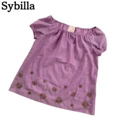 美品★Sybilla シビラ パフスリーブブラウス 紫 Mのサムネイル