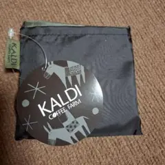 新品タグ付き*KALDI エコバッグ　ブラック　2026