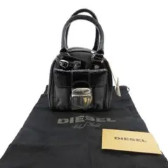 DIESEL ディーゼル ミニボストンバッグ ハンドバッグ ブラック - メルカリ