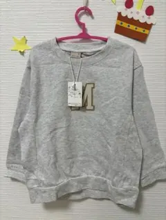 プティマイン イニシャルM長袖プルオーバー シャツ 110 綿100