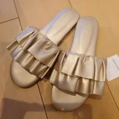 NICE CLAUP natural couture フリルサンダル Lのサムネイル