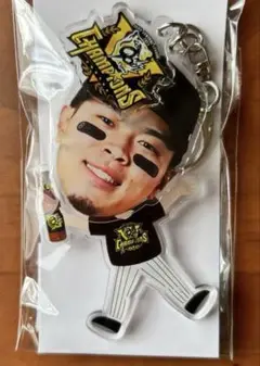 阪神タイガース セ・リーグ優勝記念ビールかけふりふりキーホルダー佐藤輝明★新品