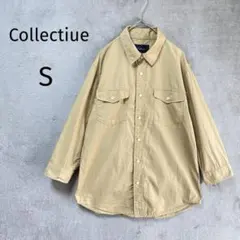 Collectiue/7分袖シャツ/S/メンズ 綿100% ベージュのサムネイル