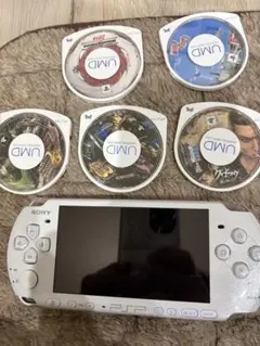 SONY PSP ホワイト 本体 UMDゲーム5本セット