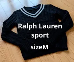 90’sヴィンテージ　綿100% 着痩せ　ラルフローレン　ケーブルニット