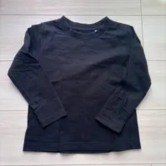 無地　黒Tシャツ　長袖　子供服のサムネイル