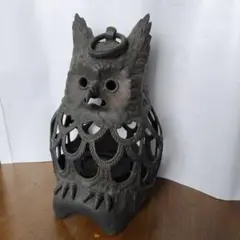 木製フクロウ彫刻 約30cm 高 - メルカリ