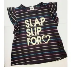 ストライプ フリル袖 Tシャツ