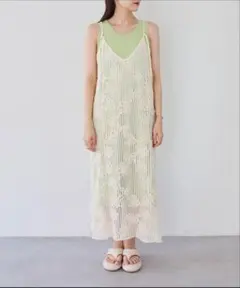kastane フラワーレースミニワンピース