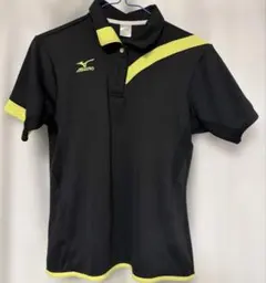 MIZUNO レディース ポロシャツ ブラック イエロー JASPO Mサイズのサムネイル