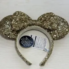 ディズニー ミニーカチューシャ きらきらスパンコールイエロー