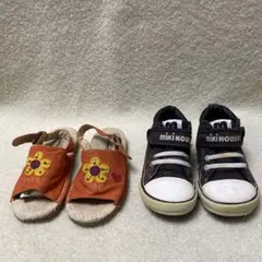 ミキハウス Mikihouse スニーカー15 ㎝・サンダル17㎝ 2点