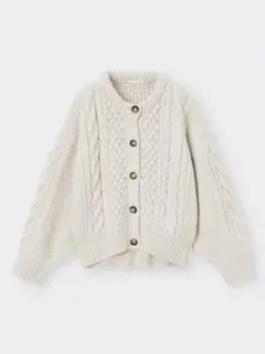 GU ケーブルコクーンカーディガン(長袖) XL