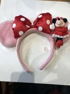 ディズニー ピンクカチューシャ ミニー リボン