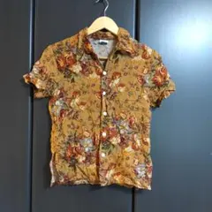 ジェイプレス J.PRESS 半袖 シャツ 花柄 ボタニカル レーヨン 麻のサムネイル