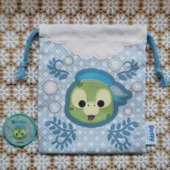 ディズニーシー ダッフィー 20周年 カラフルハピネス ワッペン 巾着 オルメル