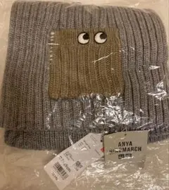 ANYA HINDMARCH ニットマフラー グレー