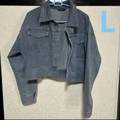 デニムジャケット　ブルー　ショート丈　Lサイズ