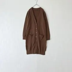 【イング】ロングカーディガン ボタンアップ ノームコア 無地 シンプル大人可愛い