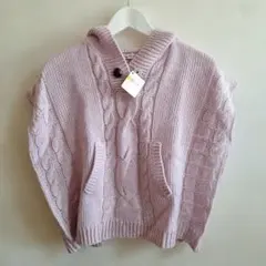 any FAN 薄紫 フード付きニットベスト