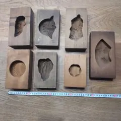 和菓子製作用木製型 7点セット