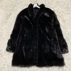 美品 ミンク セミロング ミドル丈 リアルファー 毛皮 コート 黒 ブラック L 2025年最新】ミンク毛皮コートの人気アイテム - メルカリ