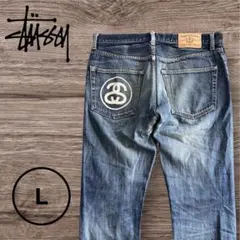 STUSSY XXX 30th クラウン 王冠ブルー デニムジーンズ 34 - メルカリ