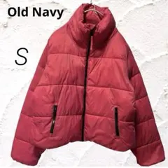 【Old Navy】クロップド パフジャケット 中綿 ピンク ドローコード S
