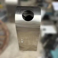 中古品】ステンレス製 業務用 空き缶 空き瓶 ダストボックス ゴミ箱 
