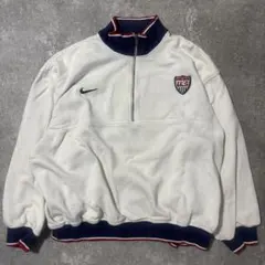 90s NIKE ハーフジップ　スウェット　usa 刺繍ロゴ