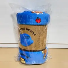 おさるのジョージ　めちゃでか毛布　青色　ブランケット