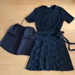 ロートレアモン　刺繍　花柄　ワンピース　フォーマル　ママ　女児　入園　入学