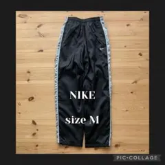 美品　00s y2k NIKE ナイロンパンツ　サイドライン　ブラック　刺繍