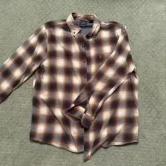 CHAPS チェック柄 長袖シャツ ブラウン Lサイズのサムネイル