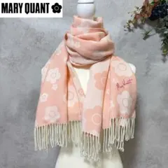 Mary Quant マリークワント　花柄　マフラー　ピンク