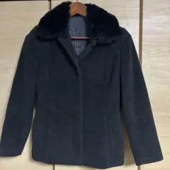 ROPE ロペ　ダークグレー レッキスファージャケット　アンゴラ50%