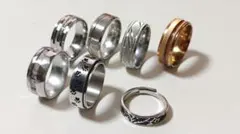 メンズリング7個セット US10号（日本サイズ20号相当）
