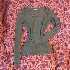 【送料無料】Hollister レース ヘンリーネック カットソー