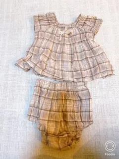 サイズ70 チェック柄 セットアップ