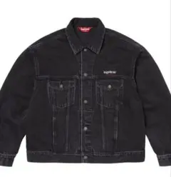 格安Supreme Denim Trucker Jacket Black XLのサムネイル