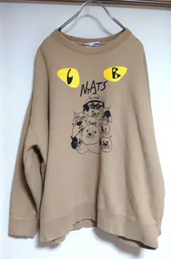 Chi-bee チービー　NYATS ベージュ オーバーサイズスウェット