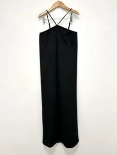 mystic　ミスティック　★　Vキャミワンピース　黒　裾後スリット　Mサイズ