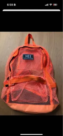 MEI メッシュリュック オレンジ　タグ付き未使用