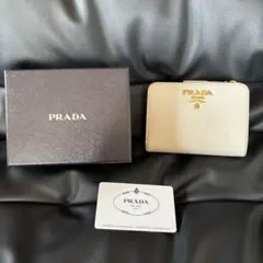 PRADA サフィアーノレザー カードケース 名刺入れ ベージュ 1M0881