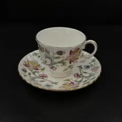英国製　廃盤　ミントン ハドンホール デミタス　カップ　＆　ソーサー 1客　美品