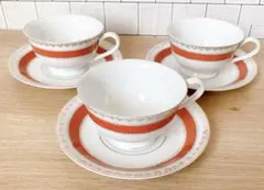 昭和レトロ　カップ&ソーサー　ヴィンテージ　3客セット