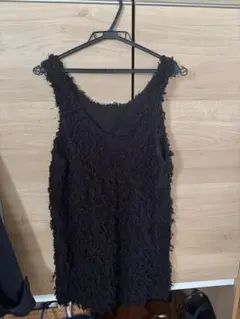 JEANASIS スリット入り黒ベスト