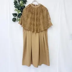 上品✨ メルロープリュス レース ワンピース 黄色 ドレス フォーマル 結婚式